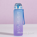 BPA Free Fitness Sport Krug Lecksicheres Wasserflasche mit Timermarkierungen